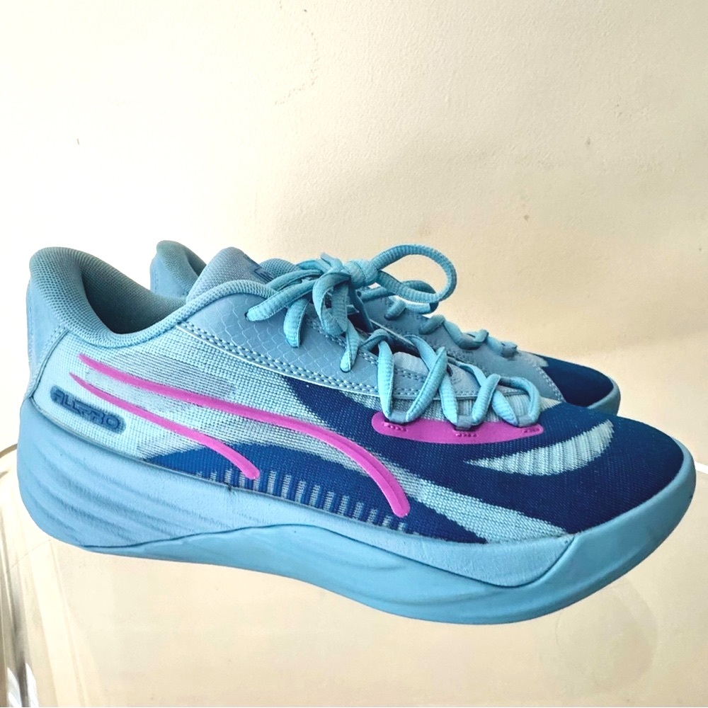 Puma AllPro Nitro NextPro Sky Blue / Fuchsia Basketball Shoes M 8, W 9.5